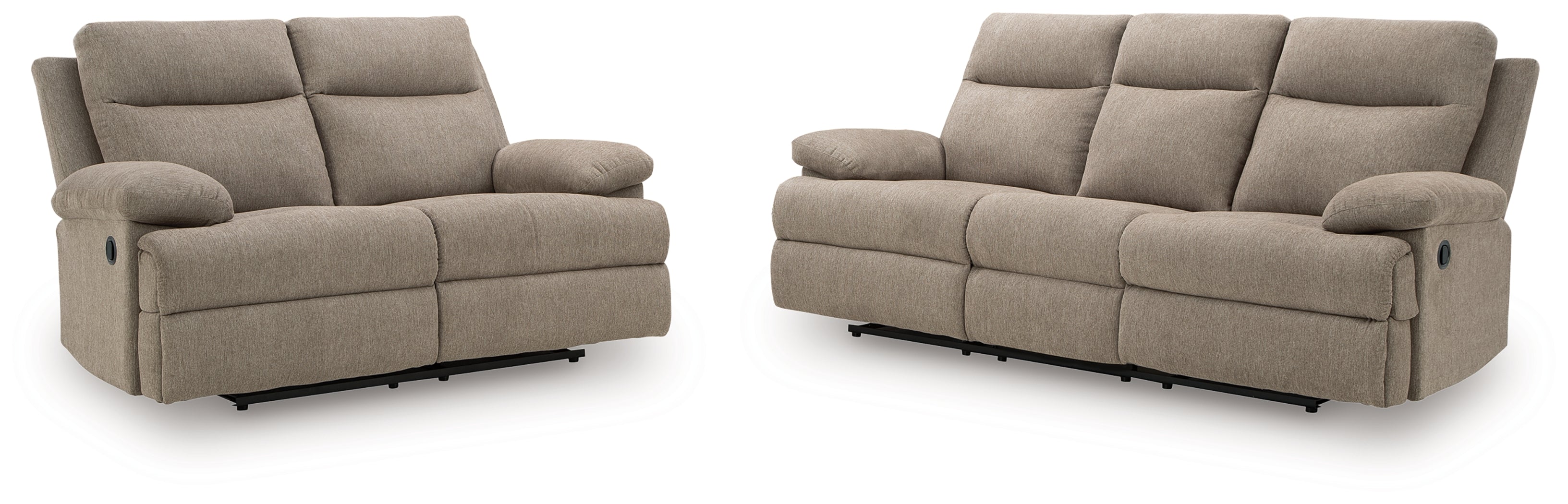Ashley Side-Swipe Mocha Reclining Living Room Set – Luna Furniture