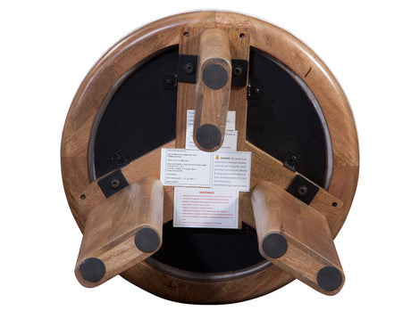 Sidney 22″ Round Toronto Brown Marble Top End Table from Steve Silver - Luna Furniture