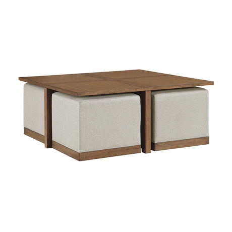 Sienna Brown/Light Gray Coctail Table from Homelegance - Luna Furniture