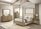 Sienna Rustic Natural Canopy Platform Bedroom Set from Crown Mark - Luna Furniture