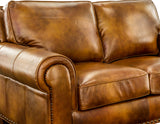 Silverado Camel Top-Grain Leather Loveseat from Steve Silver - Luna Furniture