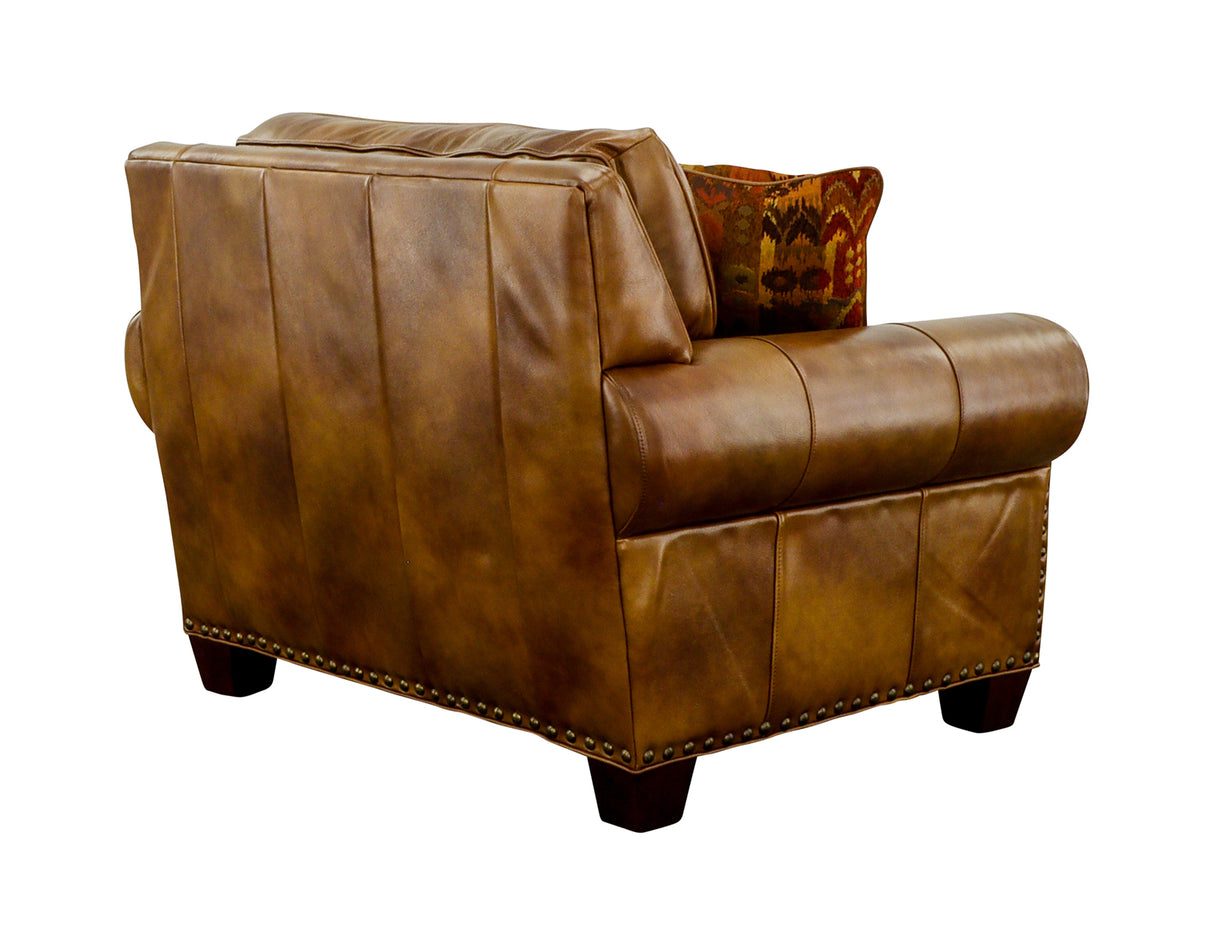Silverado Camel Top-Grain Leather Oversized Chair from Steve Silver - Luna Furniture