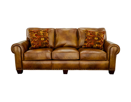 Silverado Camel Top-Grain Leather Sofa from Steve Silver - Luna Furniture