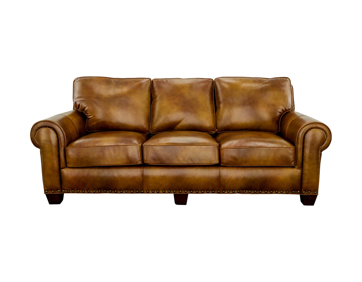 Silverado Camel Top-Grain Leather Sofa from Steve Silver - Luna Furniture
