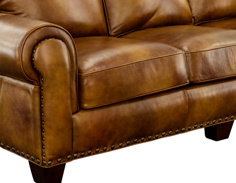 Silverado Camel Top-Grain Leather Sofa from Steve Silver - Luna Furniture