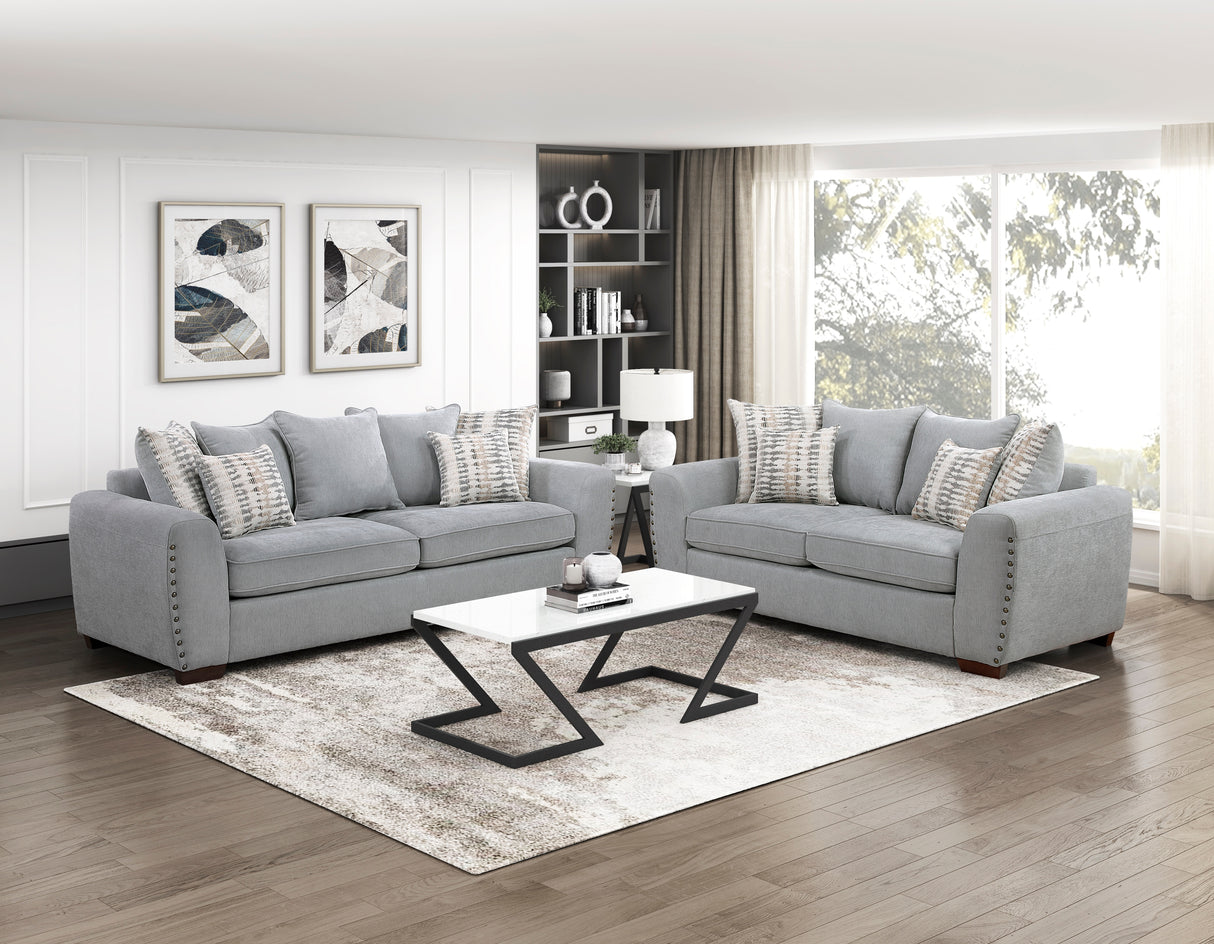 Silverthorne Gray Loveseat from Homelegance - Luna Furniture