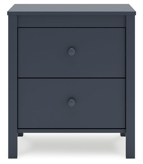 Simmenfort Full Platform Bed with 2 Nightstands in Navy Blue from Ashley - Luna Furniture