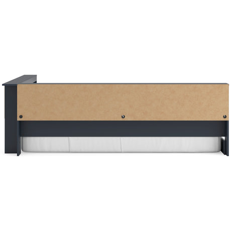 Simmenfort Navy Blue Full Bookcase Corner Storage Bed from Ashley - Luna Furniture