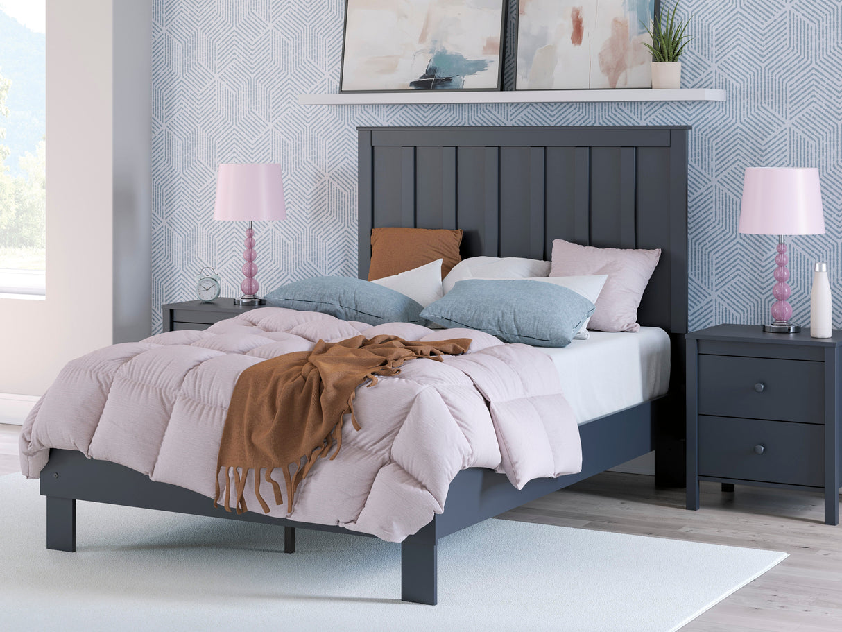 Simmenfort Navy Blue Full Platform Bed from Ashley - Luna Furniture
