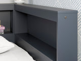 Simmenfort Navy Blue Youth Bookcase Corner Storage Bedroom Set from Ashley - Luna Furniture