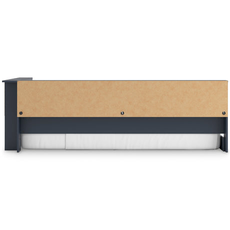 Simmenfort Navy Blue Twin Bookcase Corner Storage Bed from Ashley - Luna Furniture