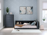 Simmenfort Navy Blue Youth Bookcase Corner Storage Bedroom Set from Ashley - Luna Furniture