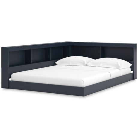 Simmenfort Navy Blue Youth Bookcase Corner Storage Bedroom Set from Ashley - Luna Furniture