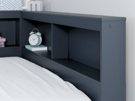 Simmenfort Navy Blue Youth Bookcase Corner Storage Bedroom Set from Ashley - Luna Furniture