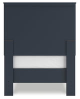 Simmenfort Twin Panel Headboard with Dresser, Chest and 2 Nightstands in Navy Blue from Ashley - Luna Furniture