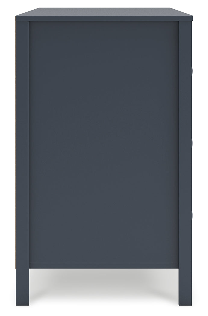 Simmenfort Twin Panel Headboard with Dresser, Chest and Nightstand in Navy Blue from Ashley - Luna Furniture