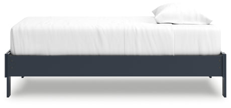Simmenfort Twin Platform Bed with Dresser, Chest and 2 Nightstands in Navy Blue from Ashley - Luna Furniture