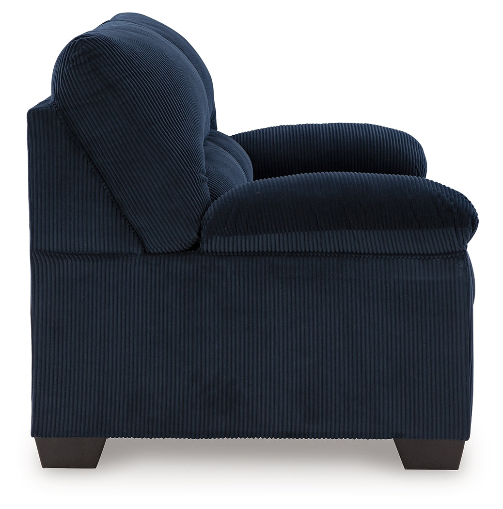 SimpleJoy Navy Loveseat – Luna Furniture