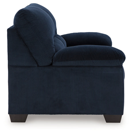 SimpleJoy Navy Loveseat from Ashley - Luna Furniture