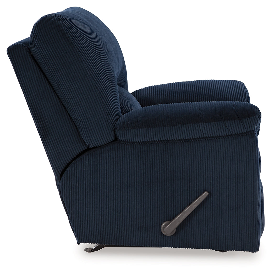 SimpleJoy Navy Recliner from Ashley - Luna Furniture
