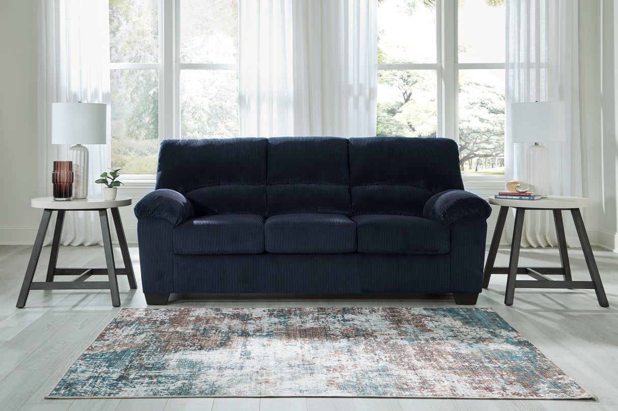 SimpleJoy Navy Sofa from Ashley - Luna Furniture