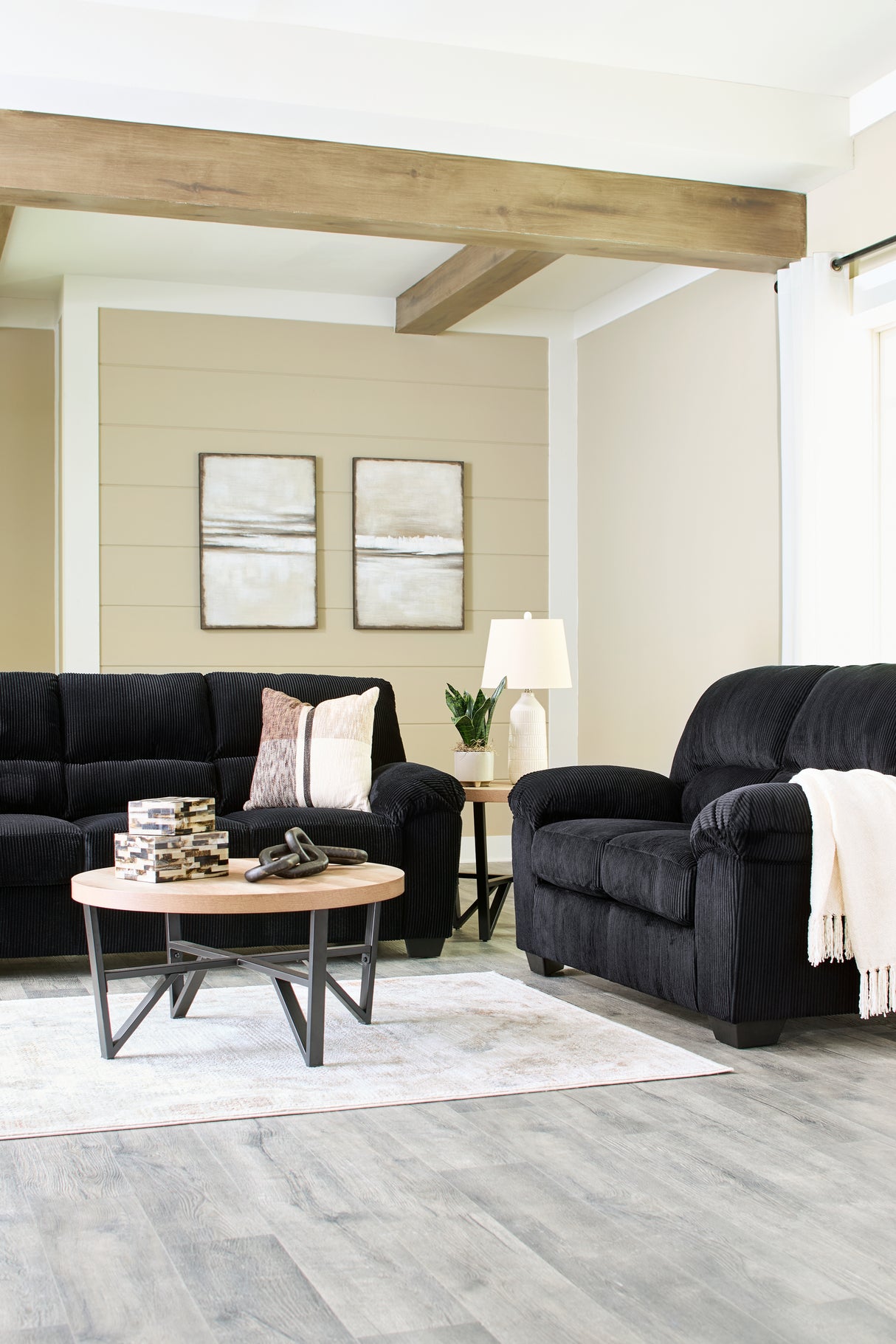 SimpleJoy Onyx Living Room Set from Ashley - Luna Furniture