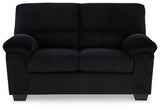 SimpleJoy Sofa, Loveseat and Recliner in Onyx from Ashley - Luna Furniture