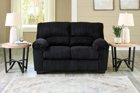 SimpleJoy Sofa, Loveseat and Recliner in Onyx from Ashley - Luna Furniture