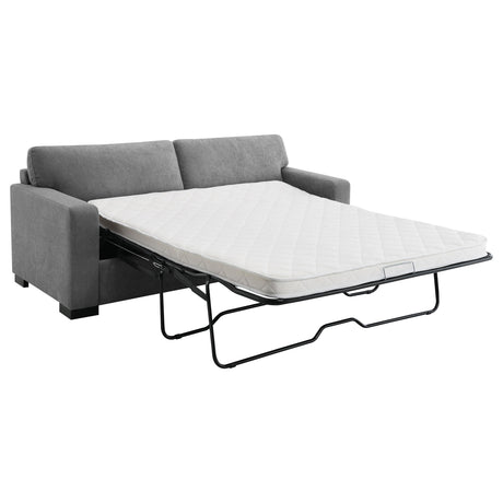 Simpson Gray Upholstered Sofa Sleeper with Queen Mattress from Coaster - Luna Furniture