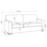 Simpson Gray Upholstered Sofa Sleeper with Queen Mattress from Coaster - Luna Furniture