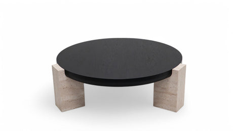 Sini Black Travertine 2-Piece Coffee Table Set from Nova Furniture - Luna Furniture