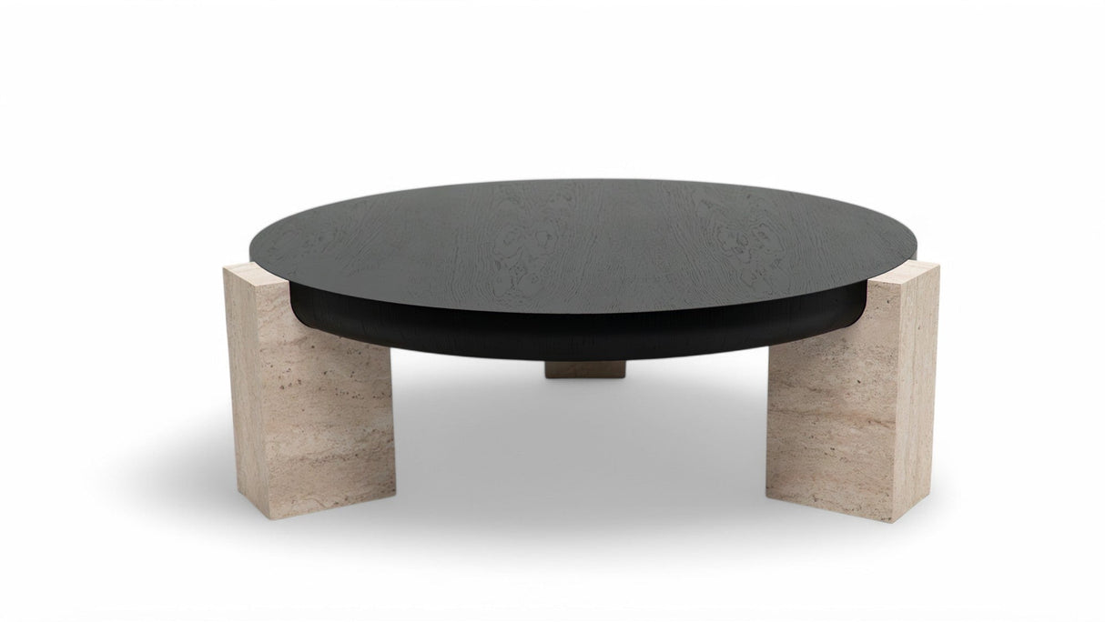 Sini Black Travertine 2-Piece Coffee Table Set from Nova Furniture - Luna Furniture