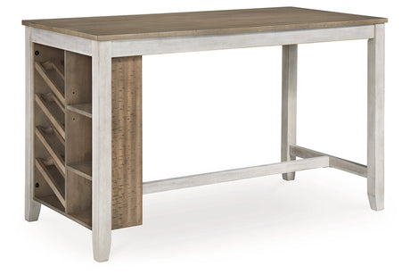 Skempton White/Light Brown Counter Height Dining Table and 6 Barstools from Ashley - Luna Furniture