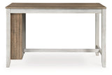 Skempton White/Light Brown Counter Height Dining Table and 6 Barstools from Ashley - Luna Furniture
