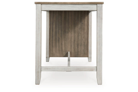 Skempton White/Light Brown Counter Height Dining Table and 6 Barstools from Ashley - Luna Furniture