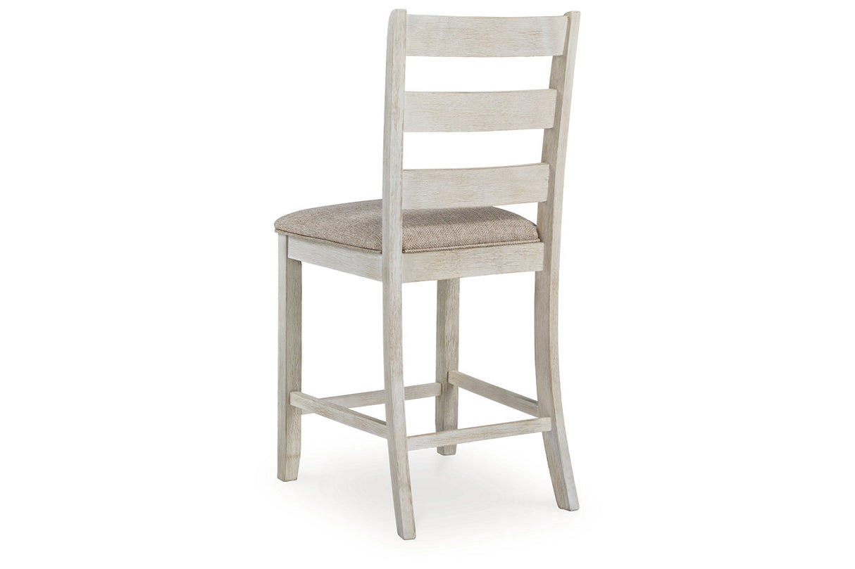 Skempton White/Light Brown Counter Height Dining Table and 6 Barstools from Ashley - Luna Furniture