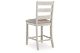 Skempton White/Light Brown Counter Height Dining Table and 6 Barstools from Ashley - Luna Furniture