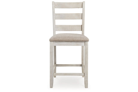 Skempton White/Light Brown Counter Height Dining Table and 6 Barstools from Ashley - Luna Furniture