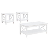 Skyview White 3-Piece Rectangular Lift Top Coffee Table Set from Coaster - Luna Furniture