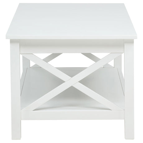 Skyview White 3-Piece Rectangular Lift Top Coffee Table Set from Coaster - Luna Furniture