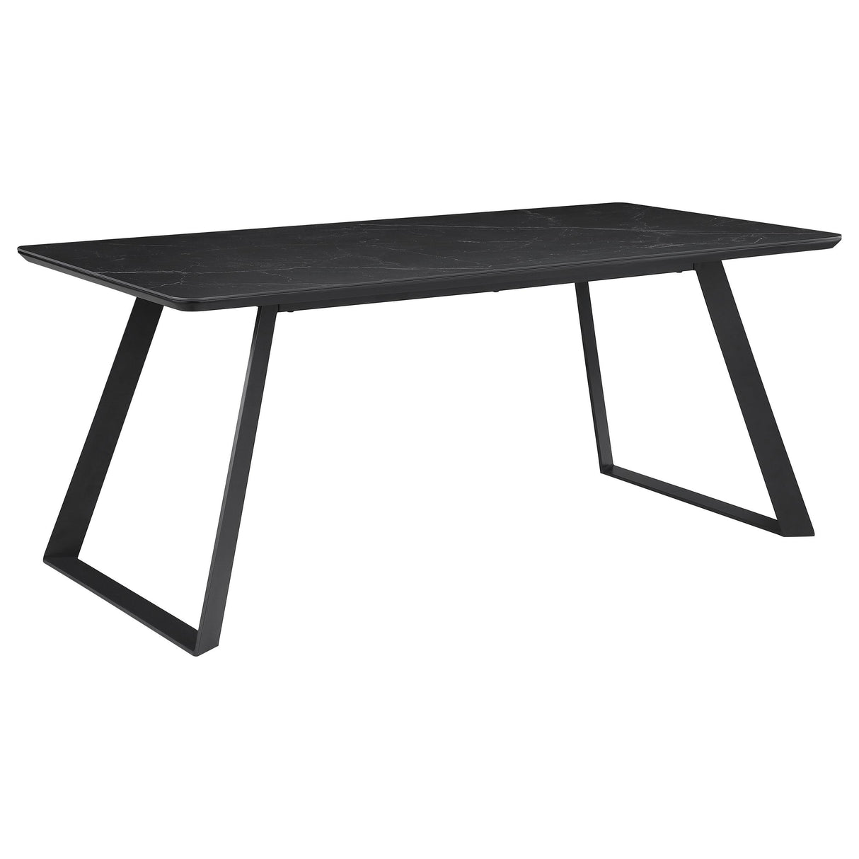 Smith Black 5-Piece Rectangular Ceramic Top Dining Set from Coaster - Luna Furniture