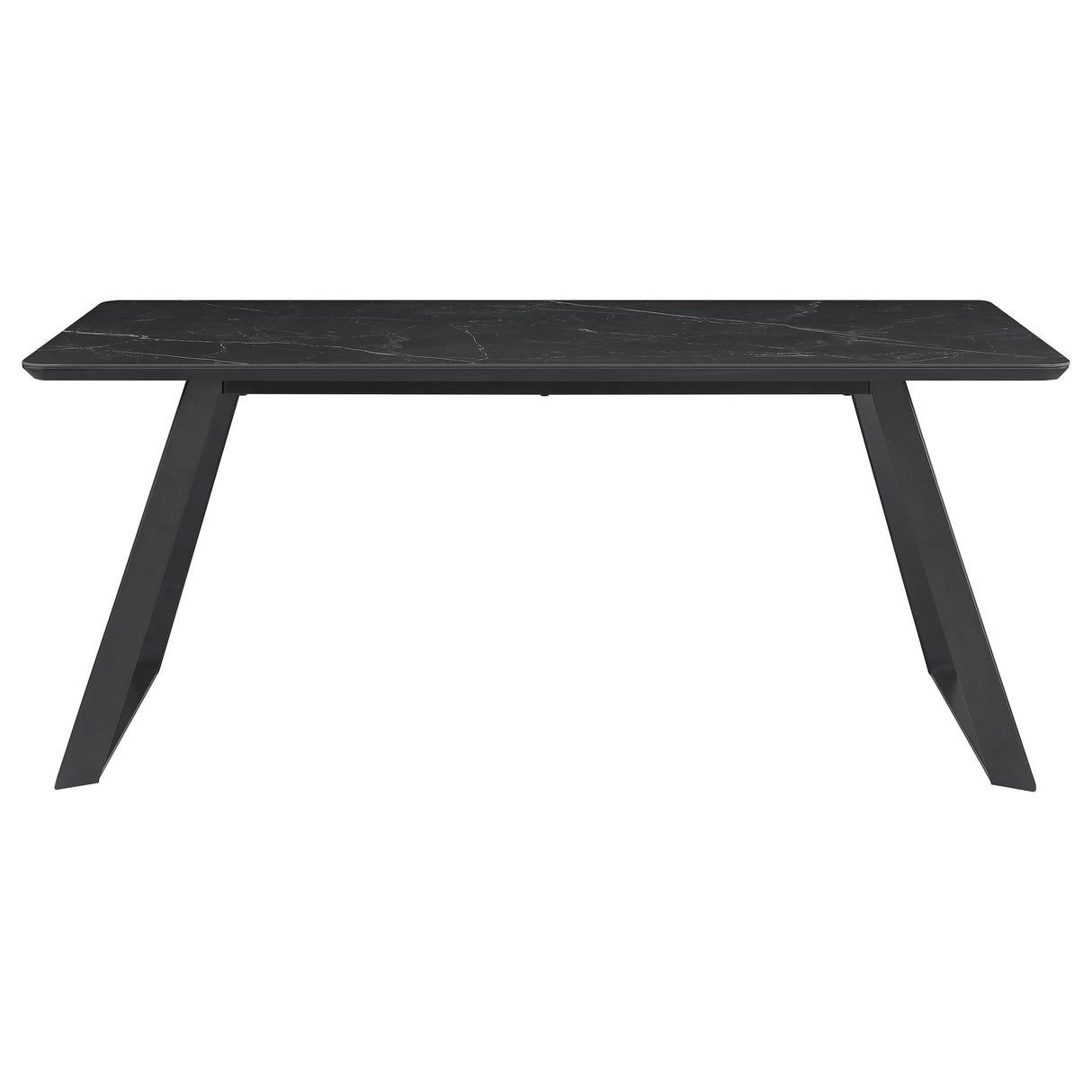 Smith Black 5-Piece Rectangular Ceramic Top Dining Set from Coaster - Luna Furniture