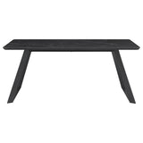Smith Black 5-Piece Rectangular Ceramic Top Dining Set from Coaster - Luna Furniture