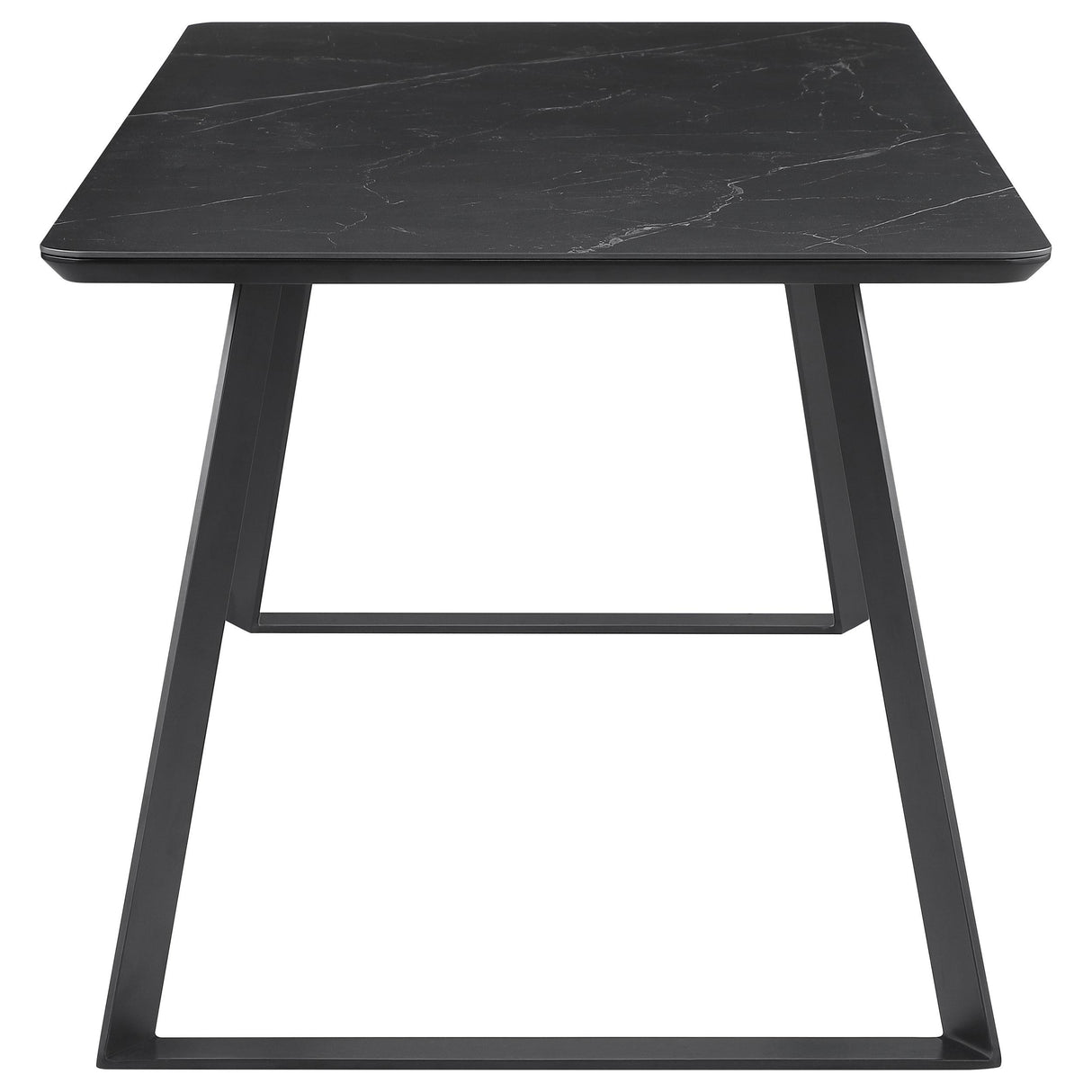 Smith Black 5-Piece Rectangular Ceramic Top Dining Set from Coaster - Luna Furniture