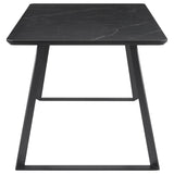 Smith Black 5-Piece Rectangular Ceramic Top Dining Set from Coaster - Luna Furniture