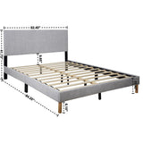 Snowflake Light Gray King Platform Bed from Happy Homes - Luna Furniture