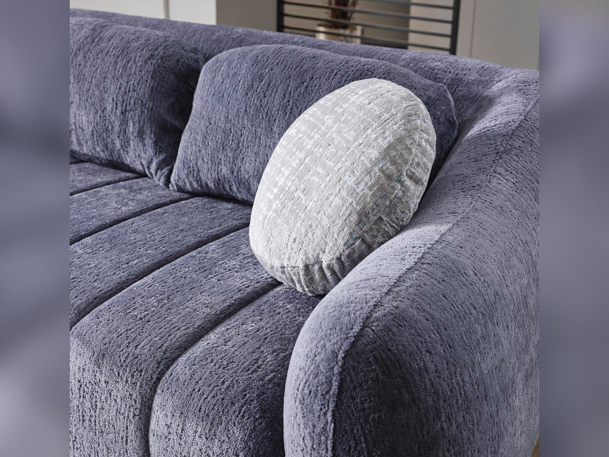 Snowy Stationary Sofa in Anthracite from Furnia - Luna Furniture