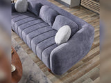Snowy Stationary Loveseat in Anthracite from Furnia - Luna Furniture