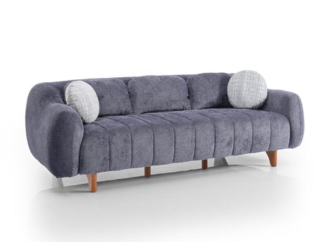 Snowy Stationary Sofa in Anthracite from Furnia - Luna Furniture