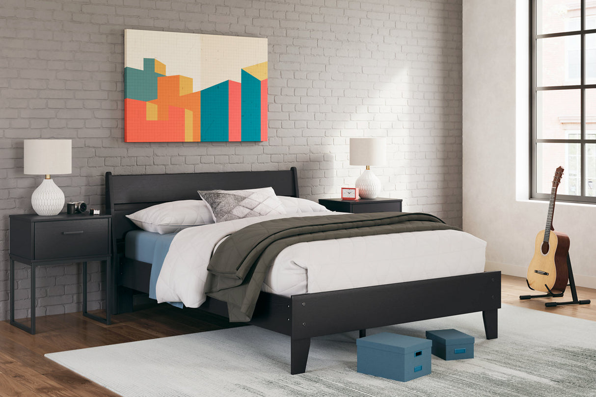 Socalle Black Full Platform Bed from Ashley - Luna Furniture